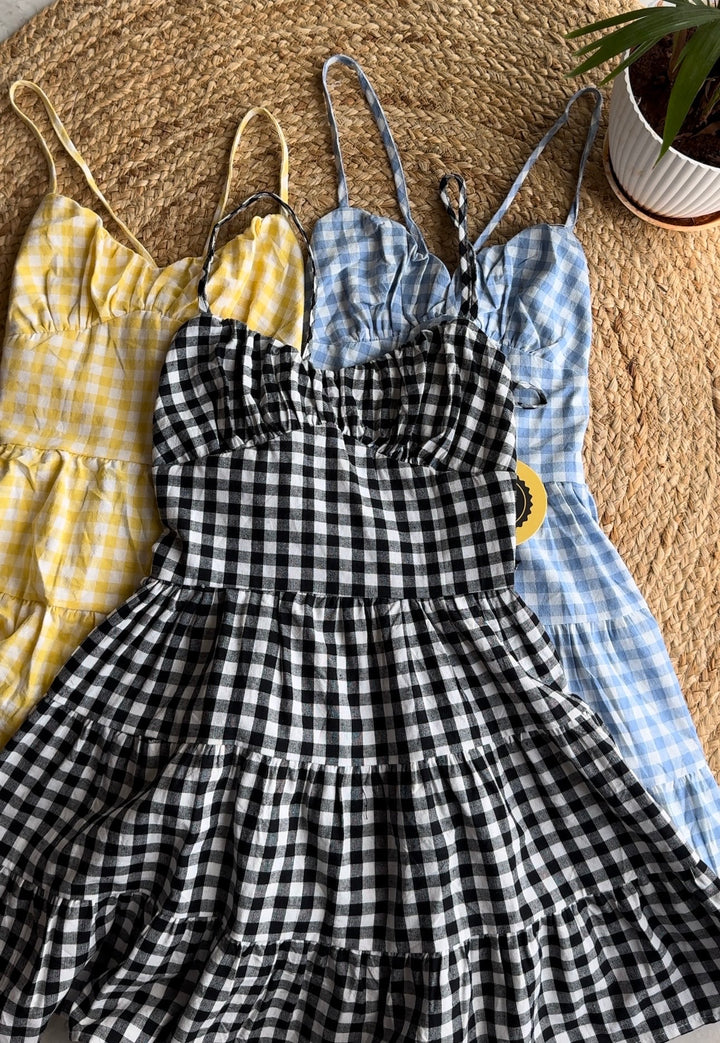 Positano Chequered Dress