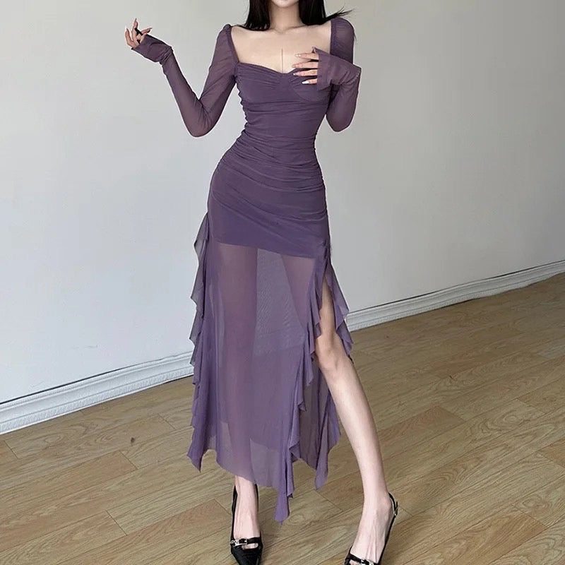 Santorini full sleeves dress