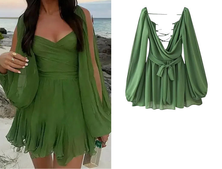Spade zig zag back short dress