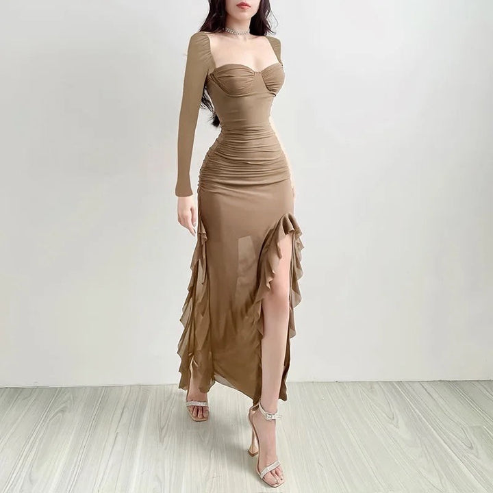 Santorini full sleeves dress