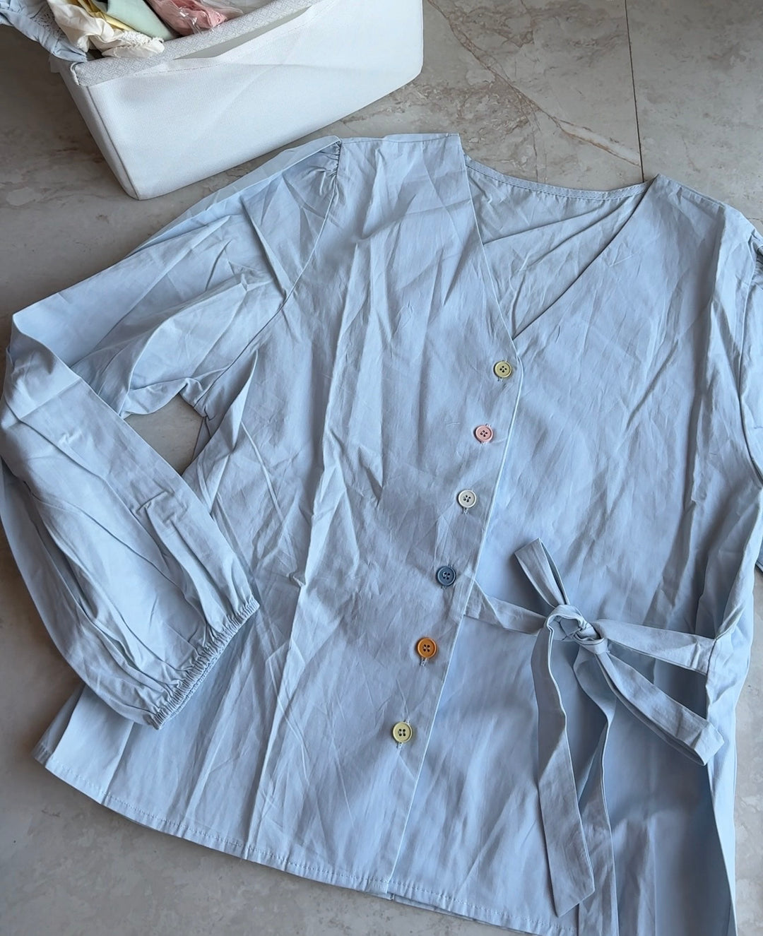 Tacos bow tie blouse