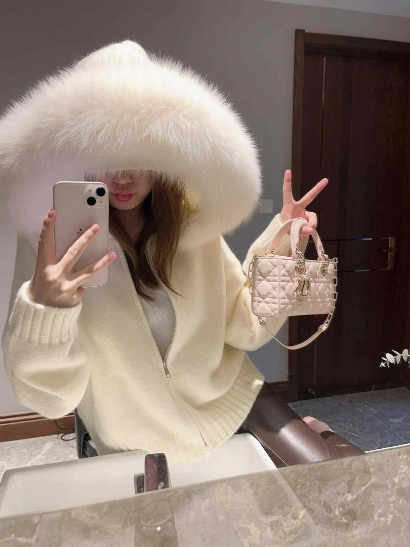 Korean Hoodie Selfie Buy Women Hoodies Zip-up Turn-down Collar - Main Image