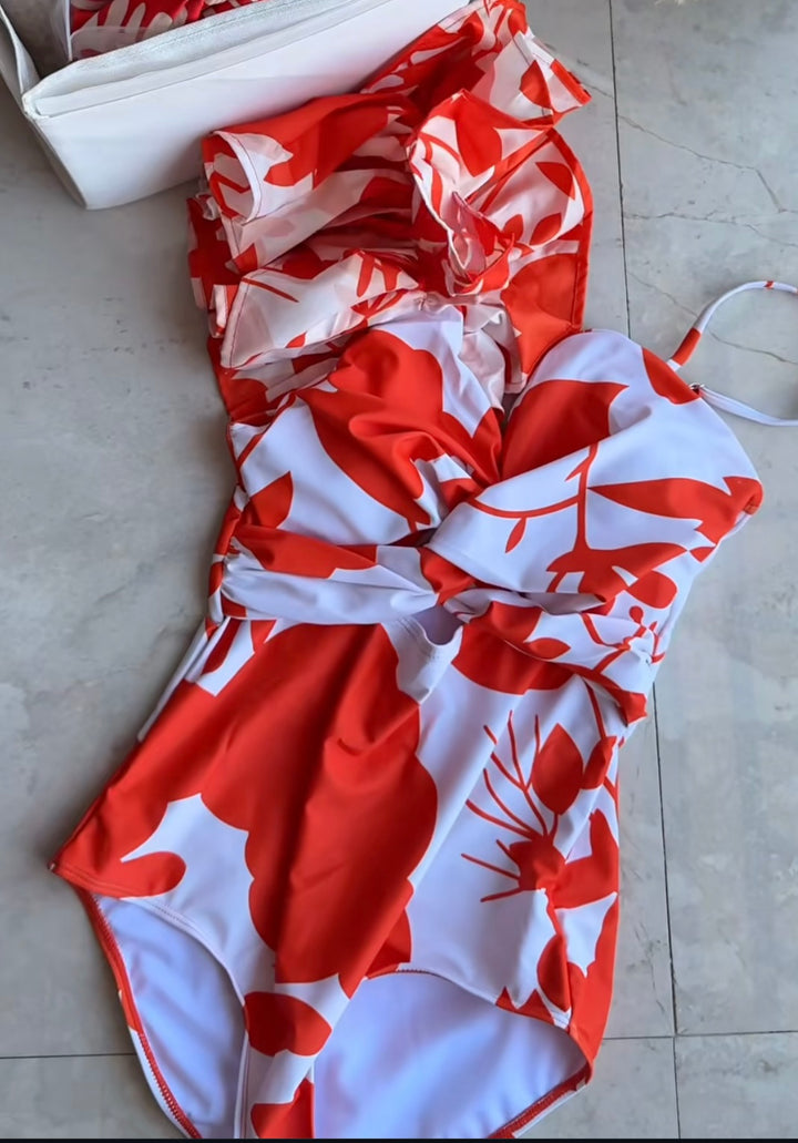 Seychelles swimsuit and skirt