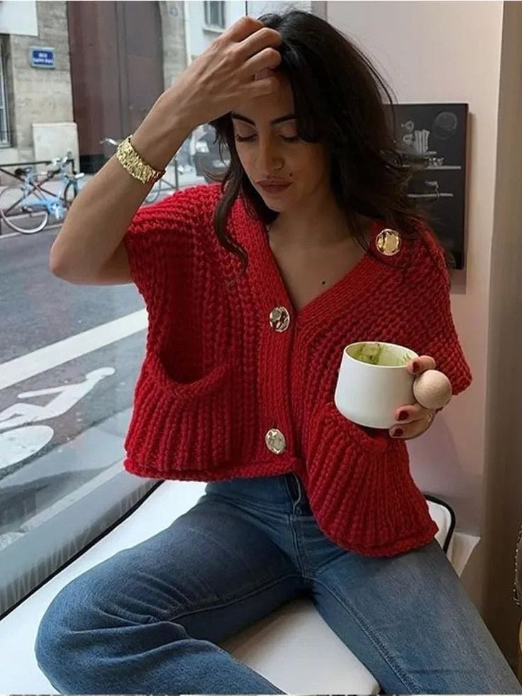 Pepperoni cardigan pullover