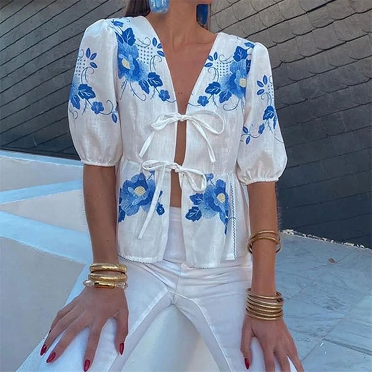 Salt Floral bow tie top