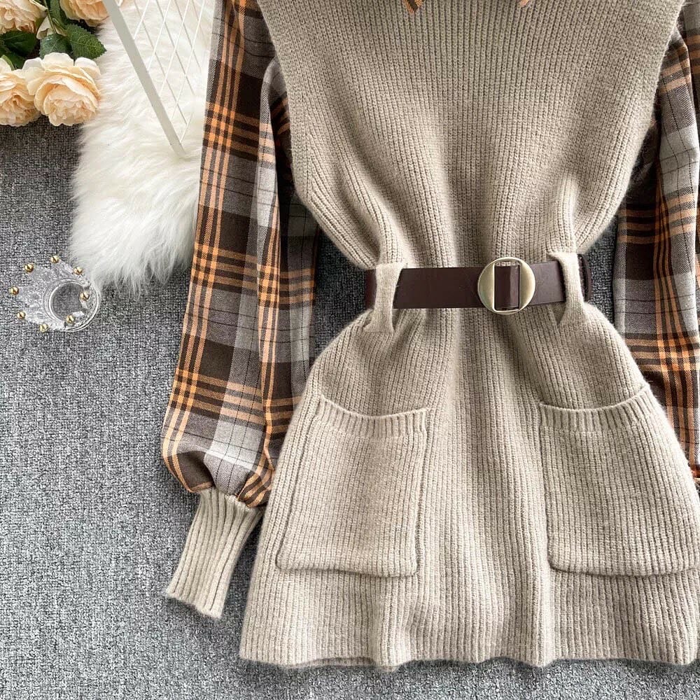 Becca knit vest and shirt set
