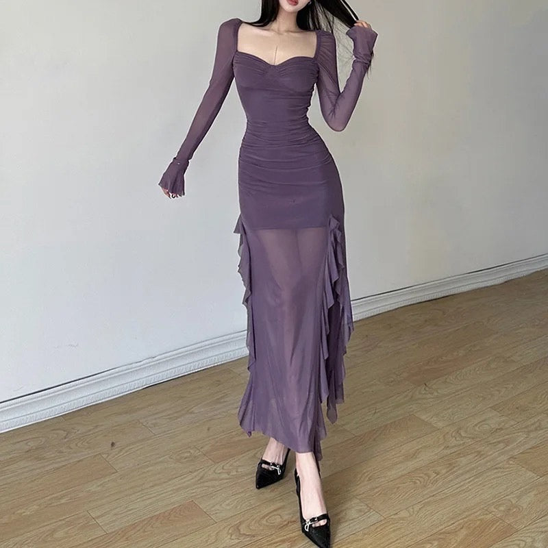 Santorini full sleeves dress