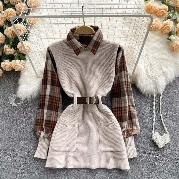 Becca knit vest and shirt set