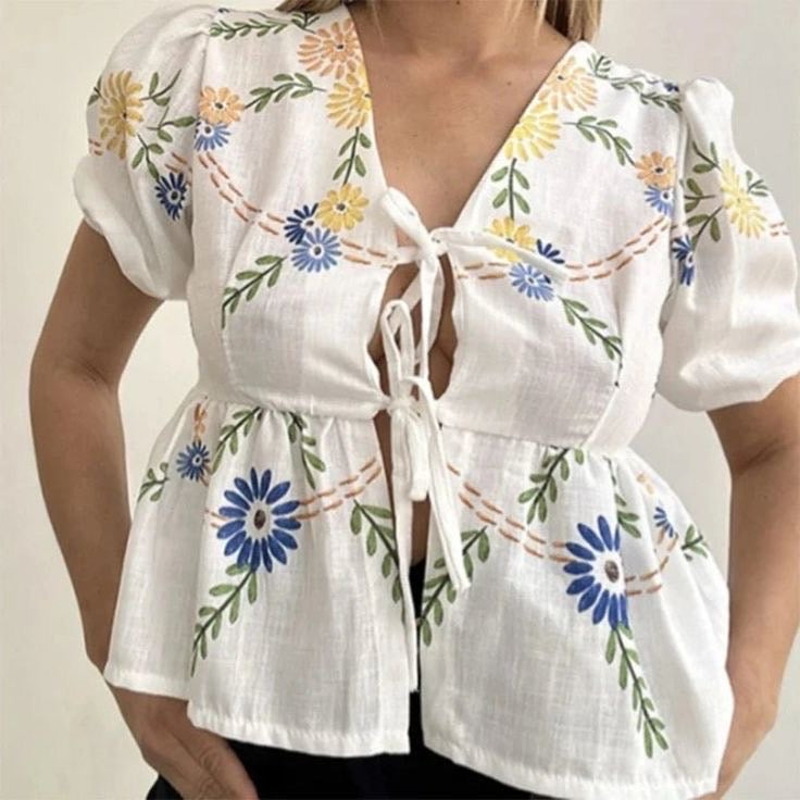 Salt Floral bow tie top
