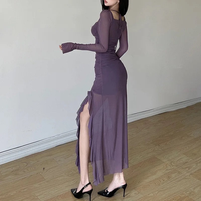 Santorini full sleeves dress