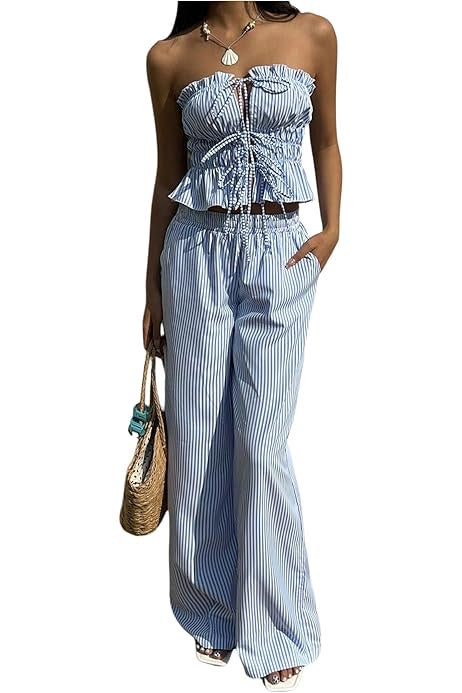 Joy striped coord set