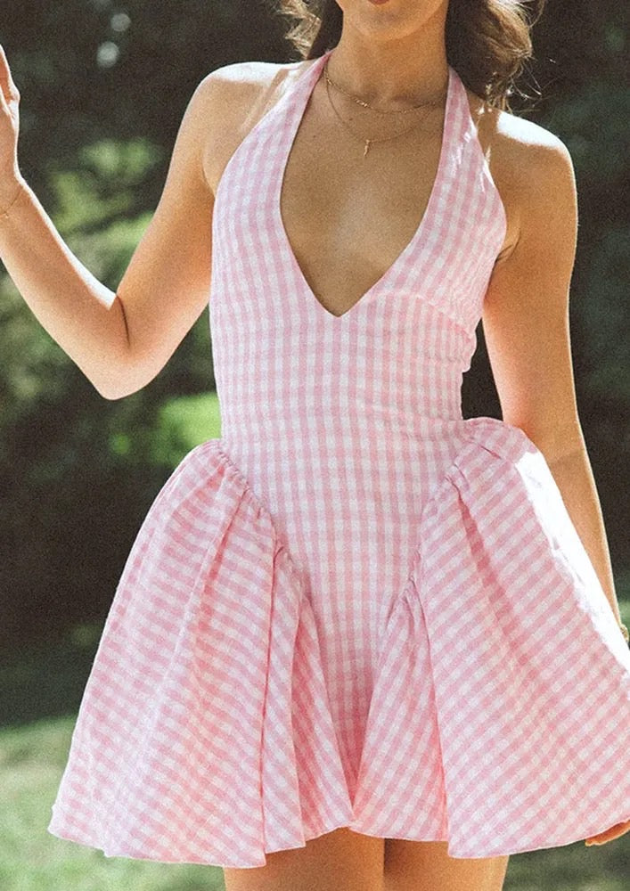 Morgan halter neck dress