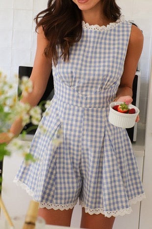 Seattle chequered romper