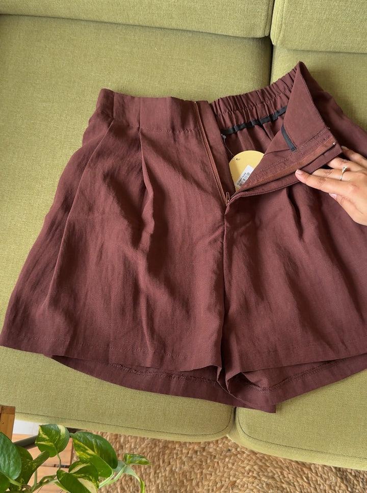 Jerry linen high waist shorts