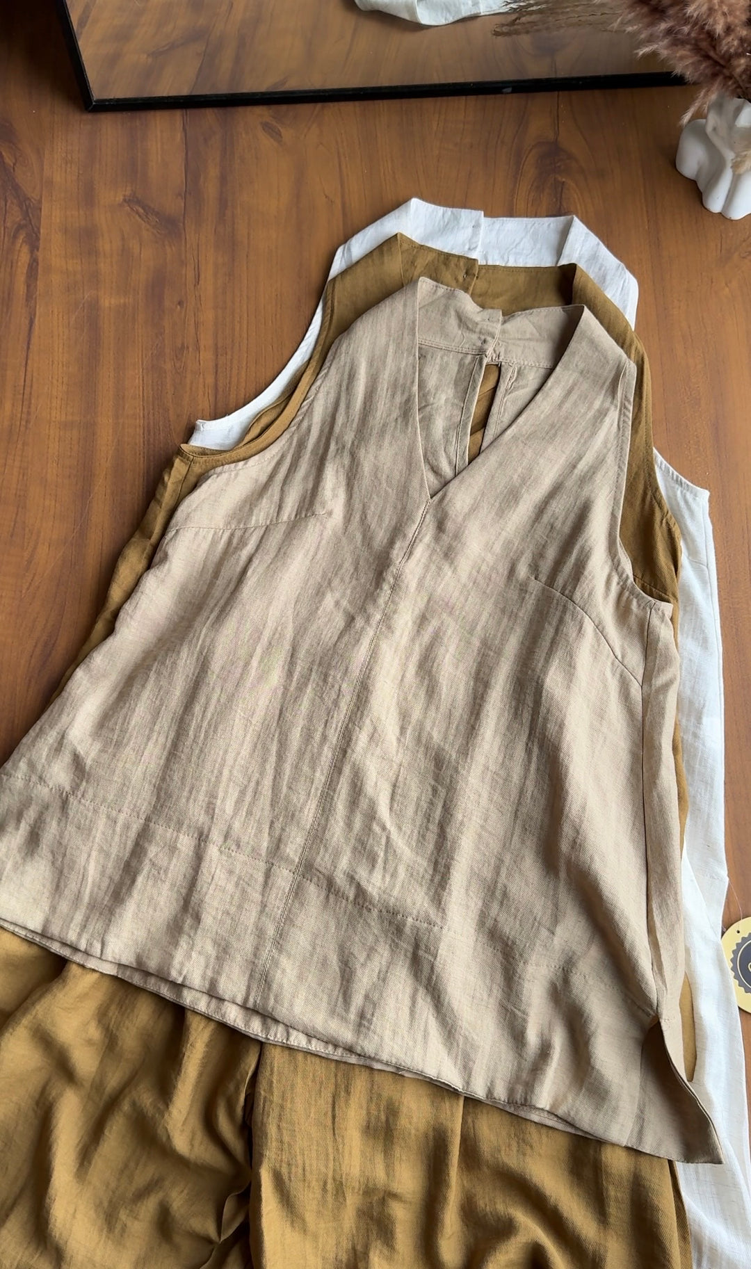 Vanilla halter neck coord set