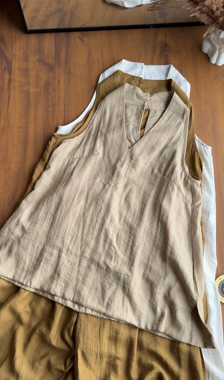 Vanilla halter neck coord set