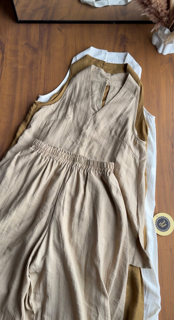 Vanilla halter neck coord set