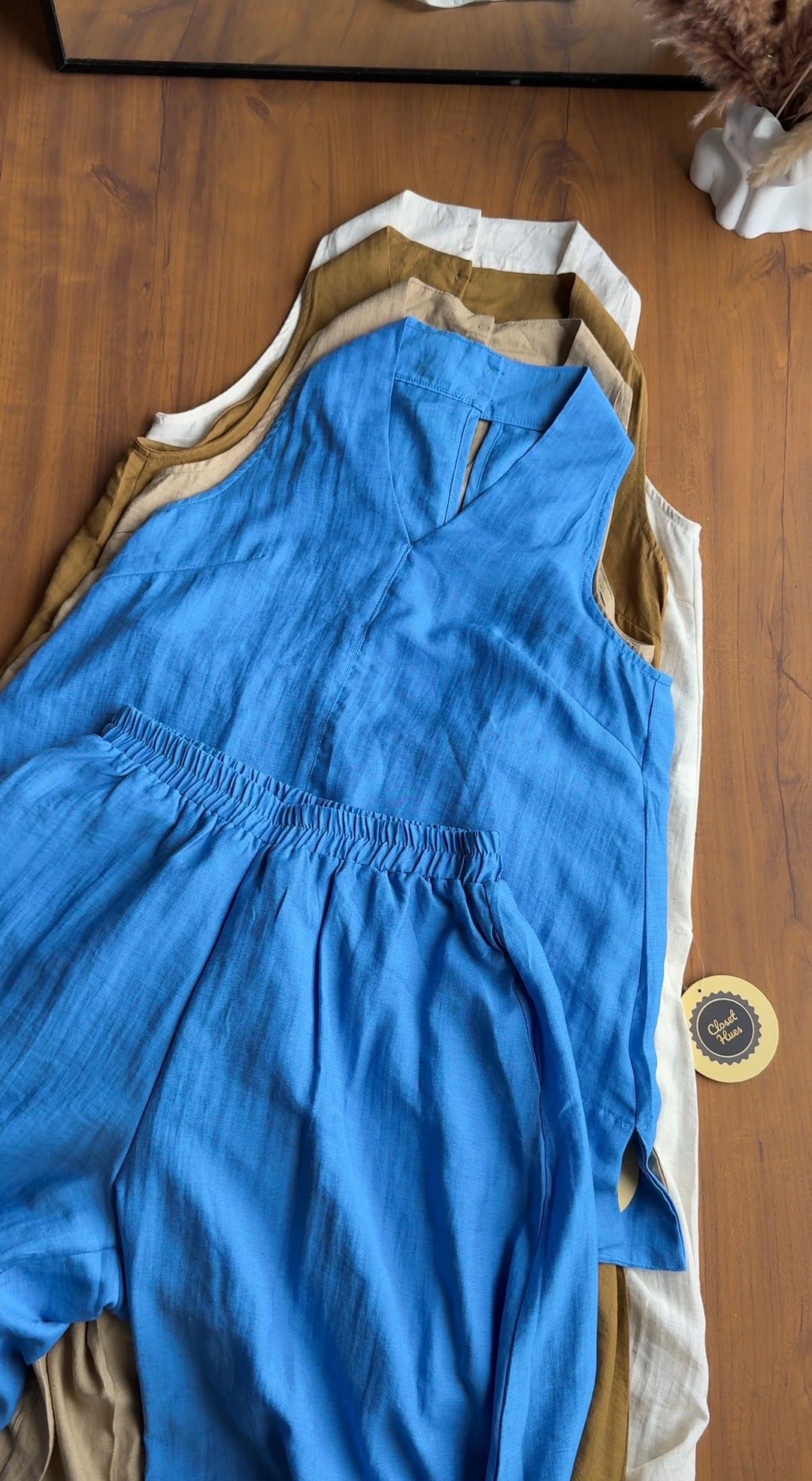 Vanilla halter neck coord set