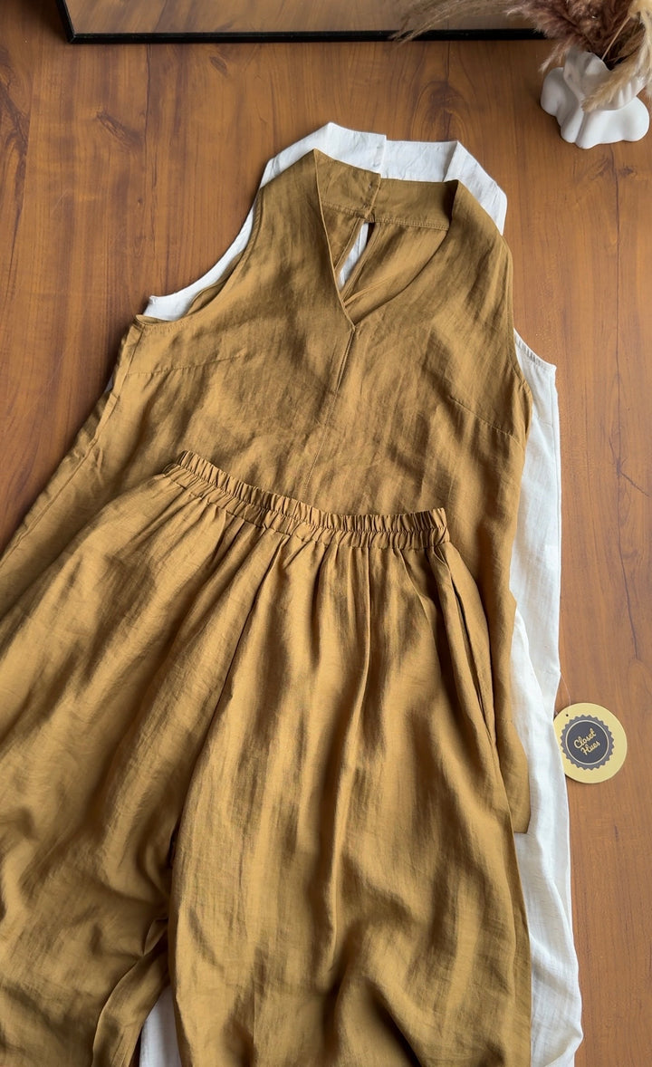 Vanilla halter neck coord set