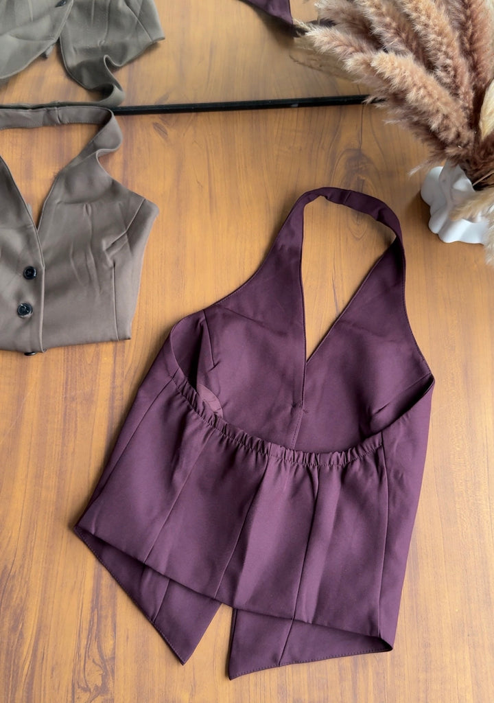 Styles halter neck blazer coord set