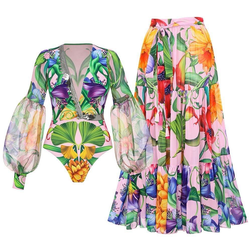 Helly swimsuit with skirt