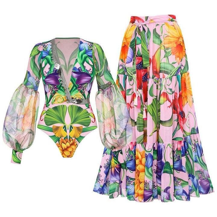 Helly swimsuit with skirt