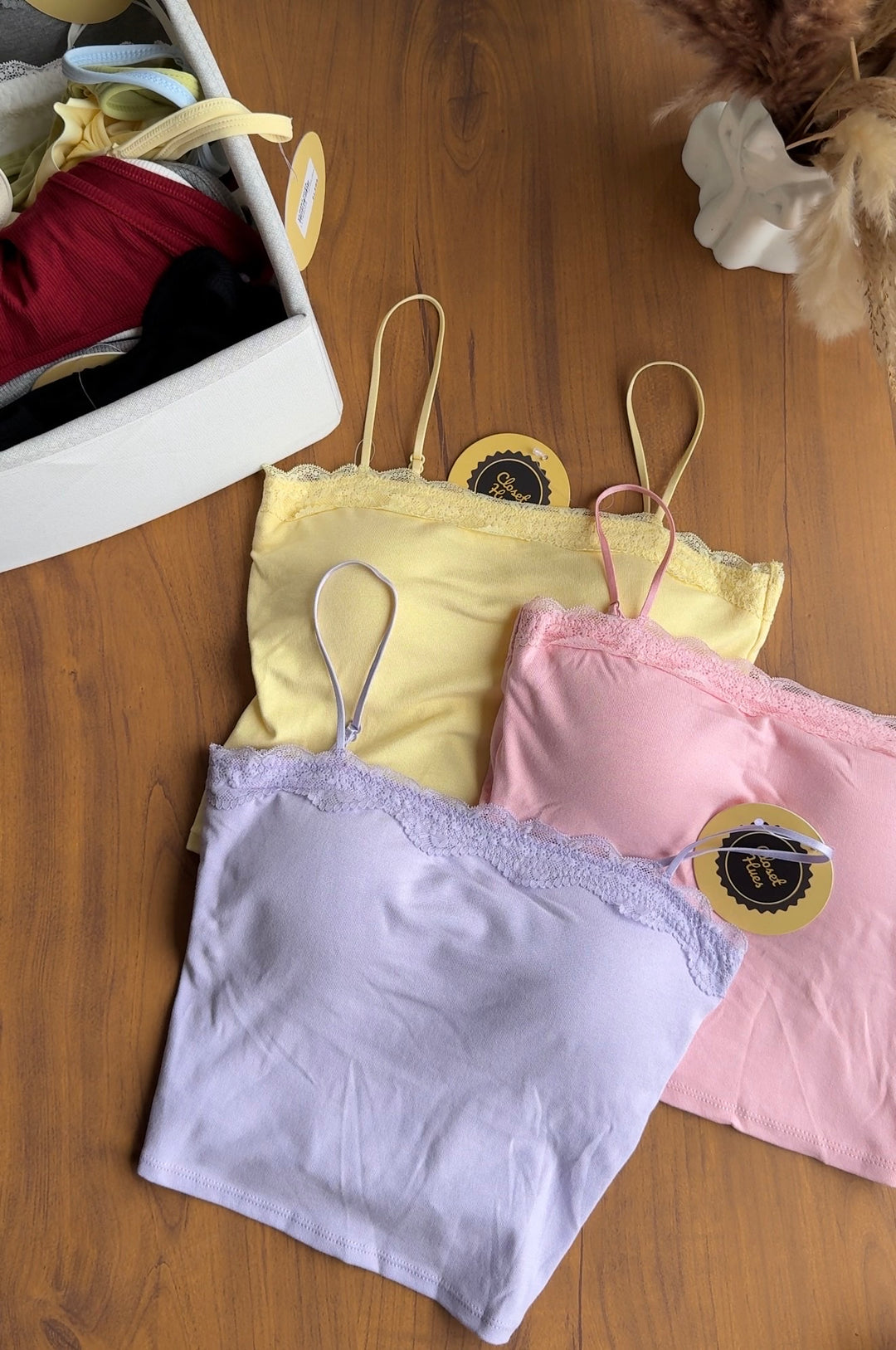 Blueberry built in bra top