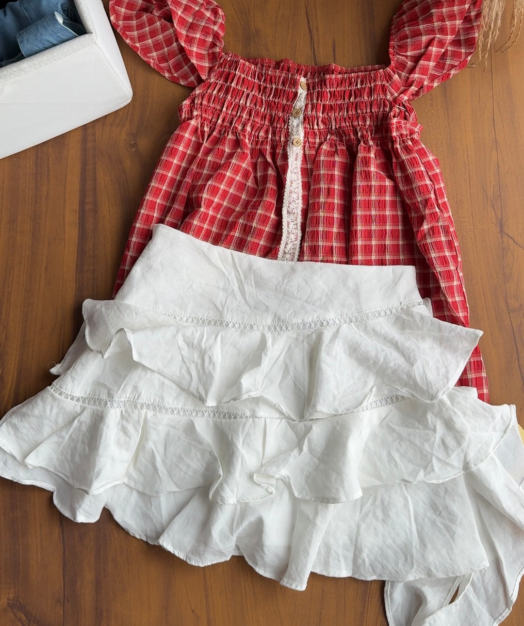 Merci frill high waist skirt
