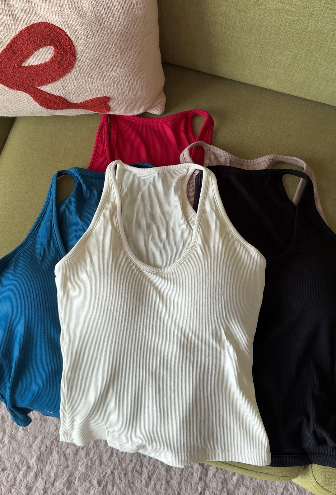 Fate built in bra tank tops