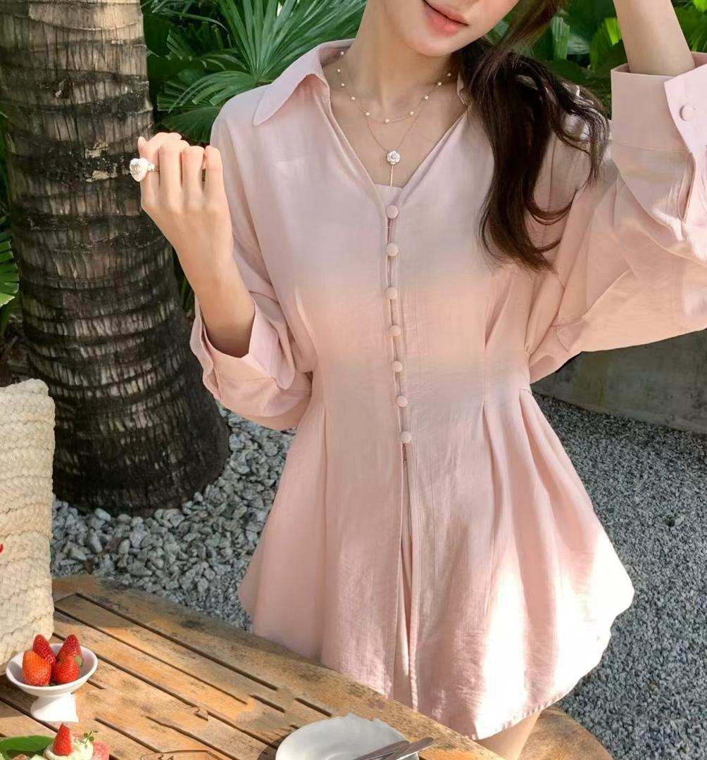 Nichole knot shirt coord set