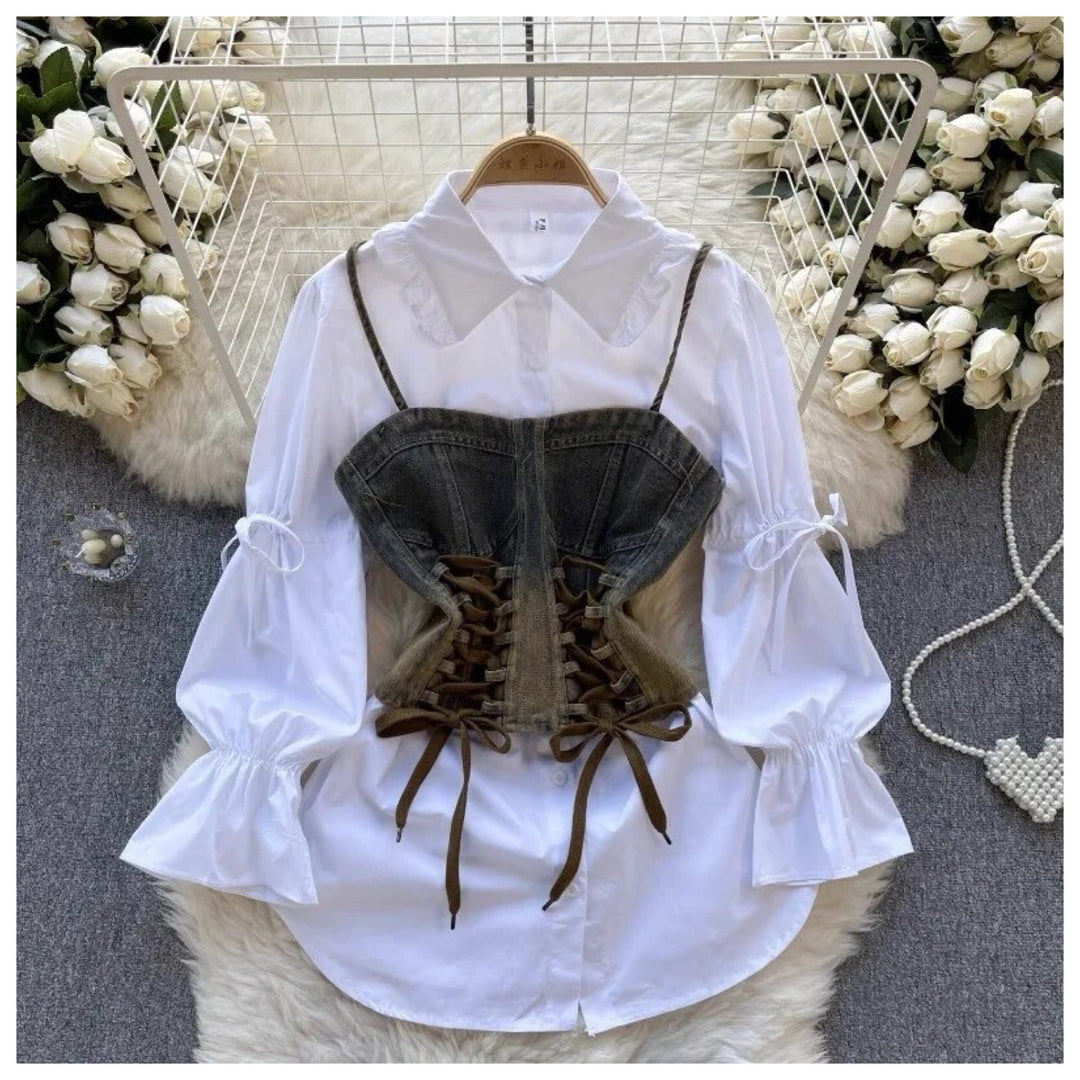 Benedict corset and shirt set