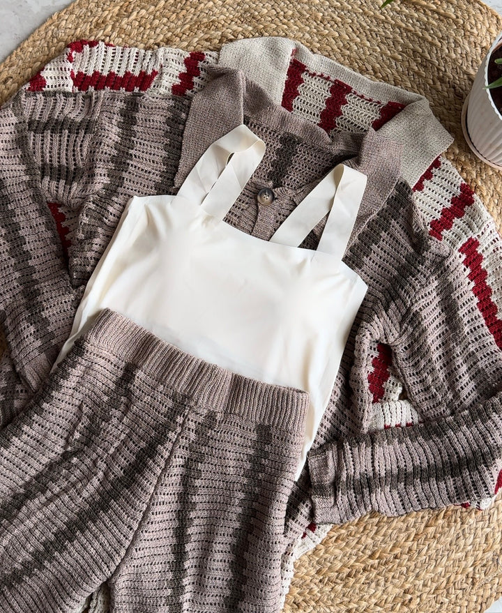 Oliver crochet shorts two piece set