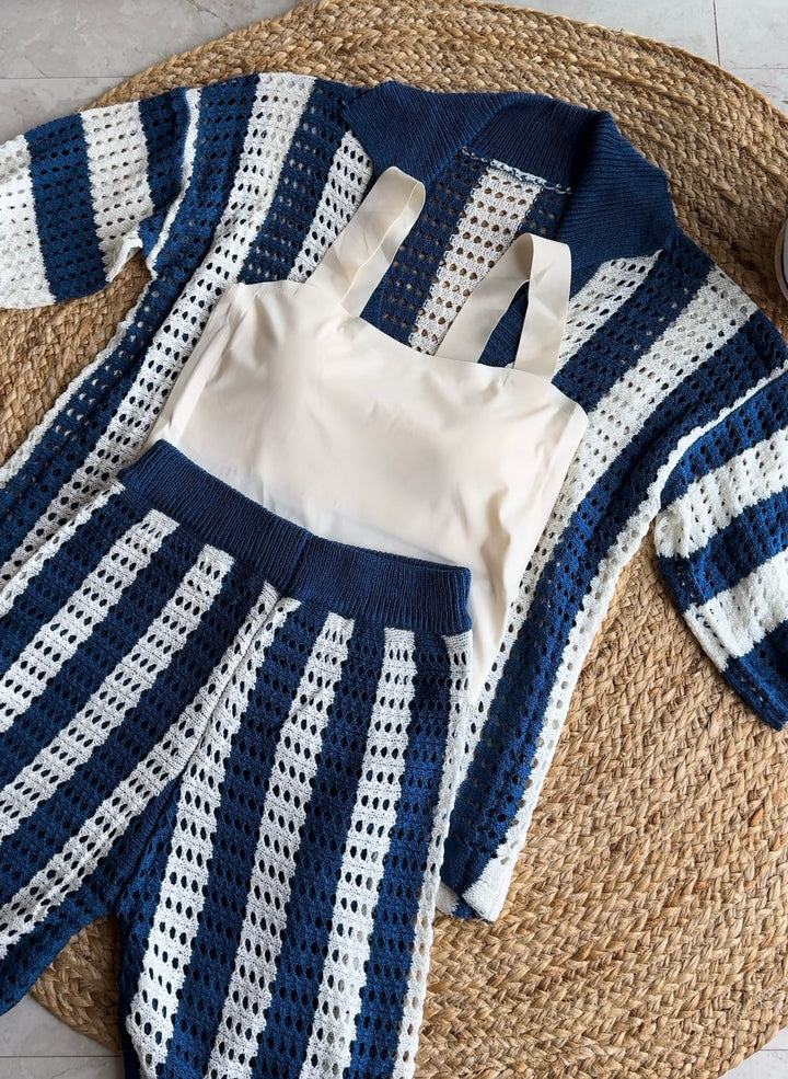 Mable crochet two piece pants coord set