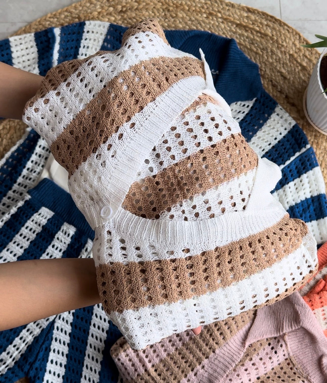 Mable crochet two piece pants coord set