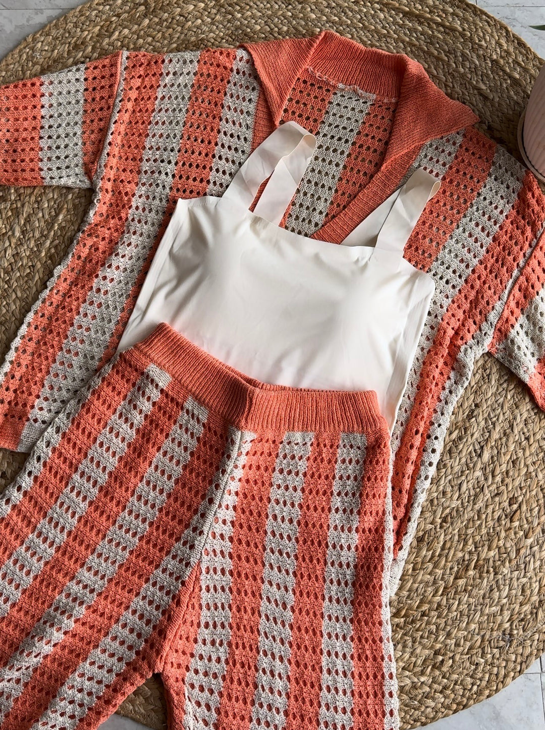 Mable crochet two piece pants coord set