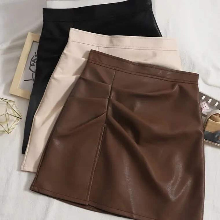 Archie faux leather skirt