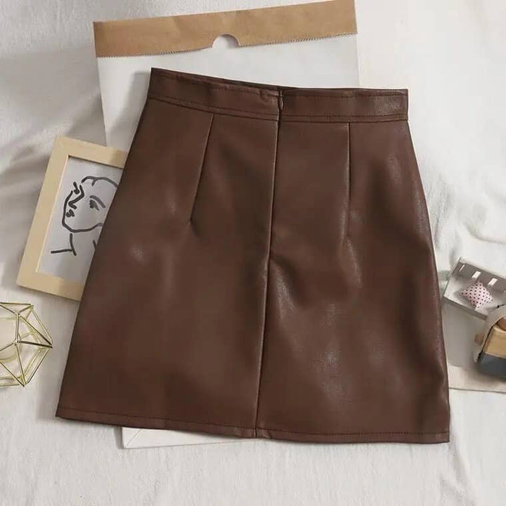 Archie faux leather skirt