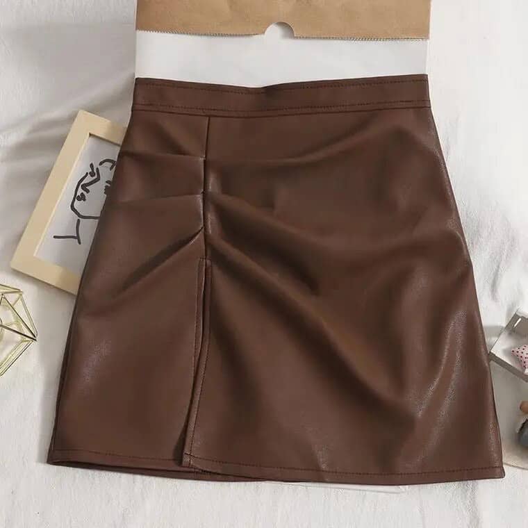 Archie faux leather skirt