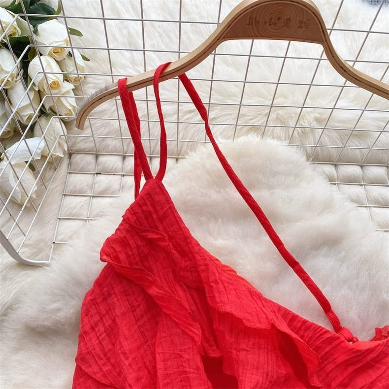 Starfish one shoulder frill dress