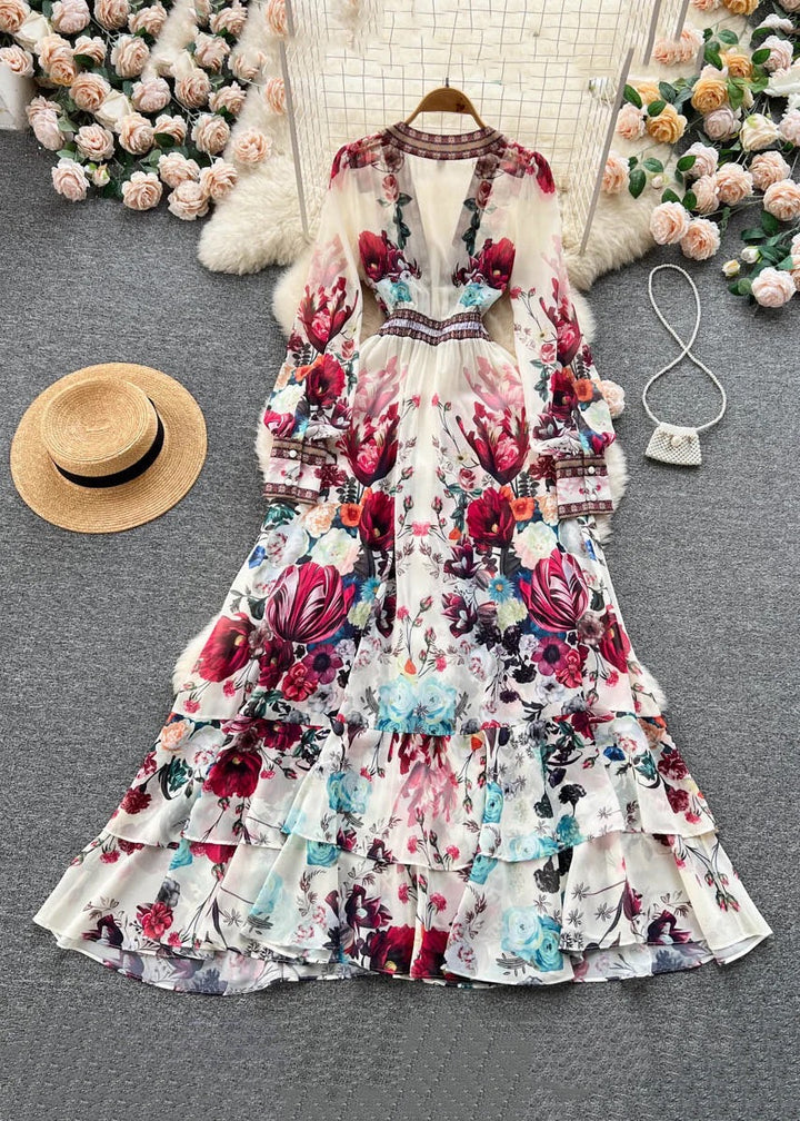 Evora full sleeves floral dress