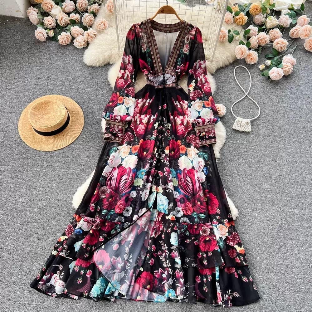Evora full sleeves floral dress