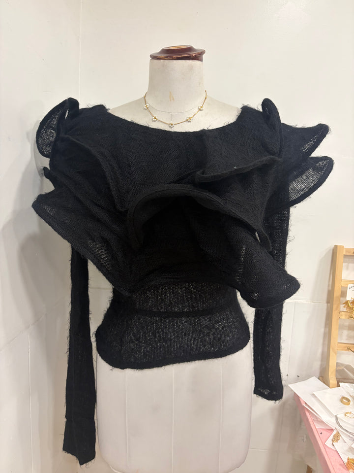 Shea wired ruffle top