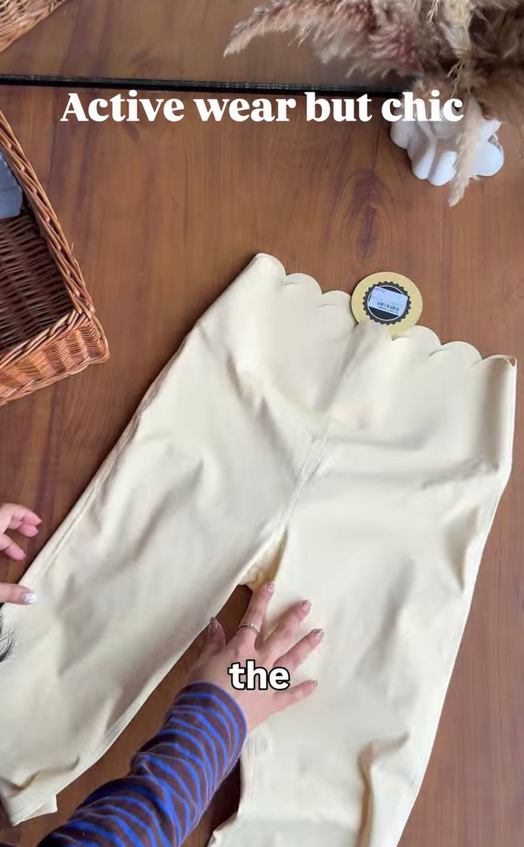 Timothy scalloped active wear pants