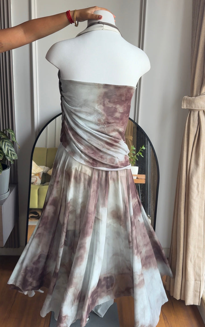 Cerci mesh halter neck dress