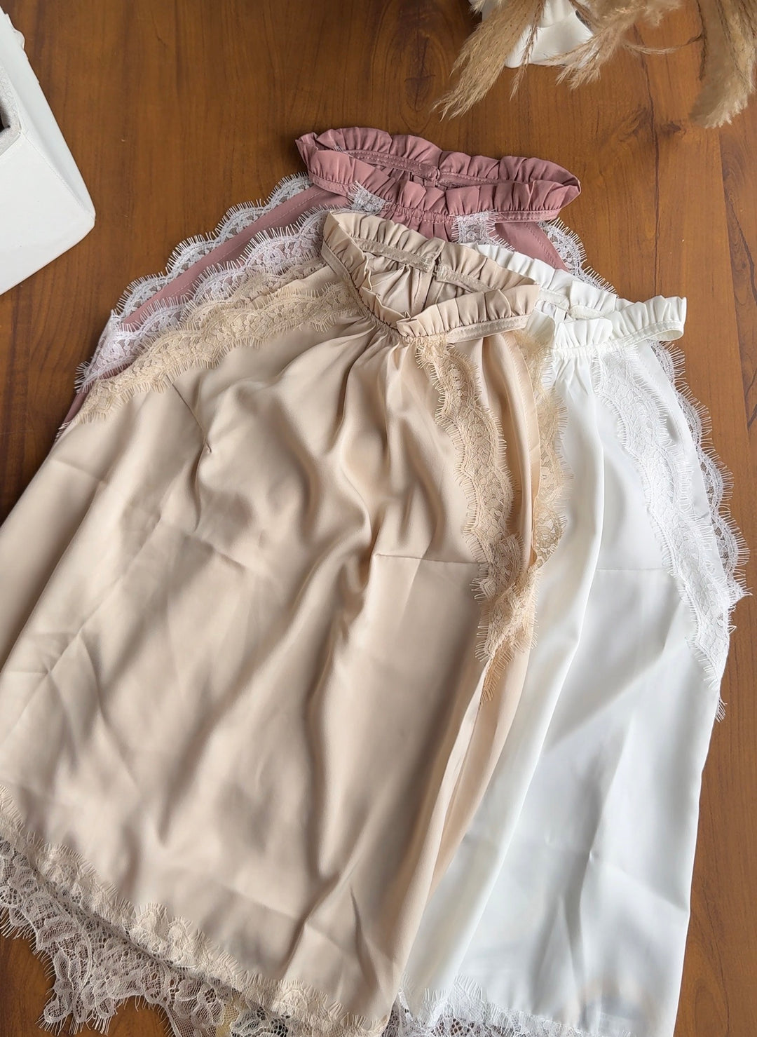 Lennon high neck ruffle top