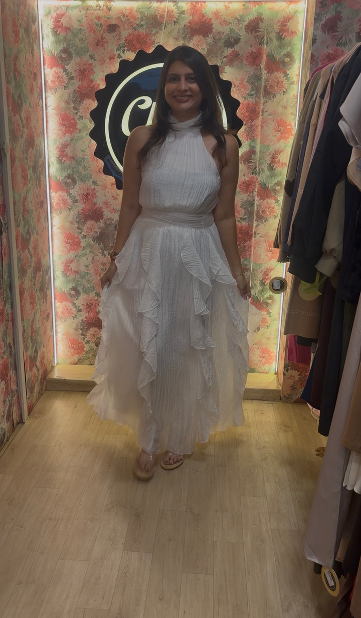 Rihanna ruffle dress
