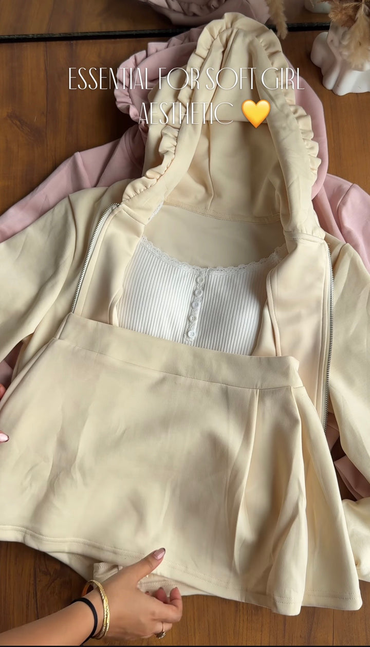 Colette hoodie and skort two piece set