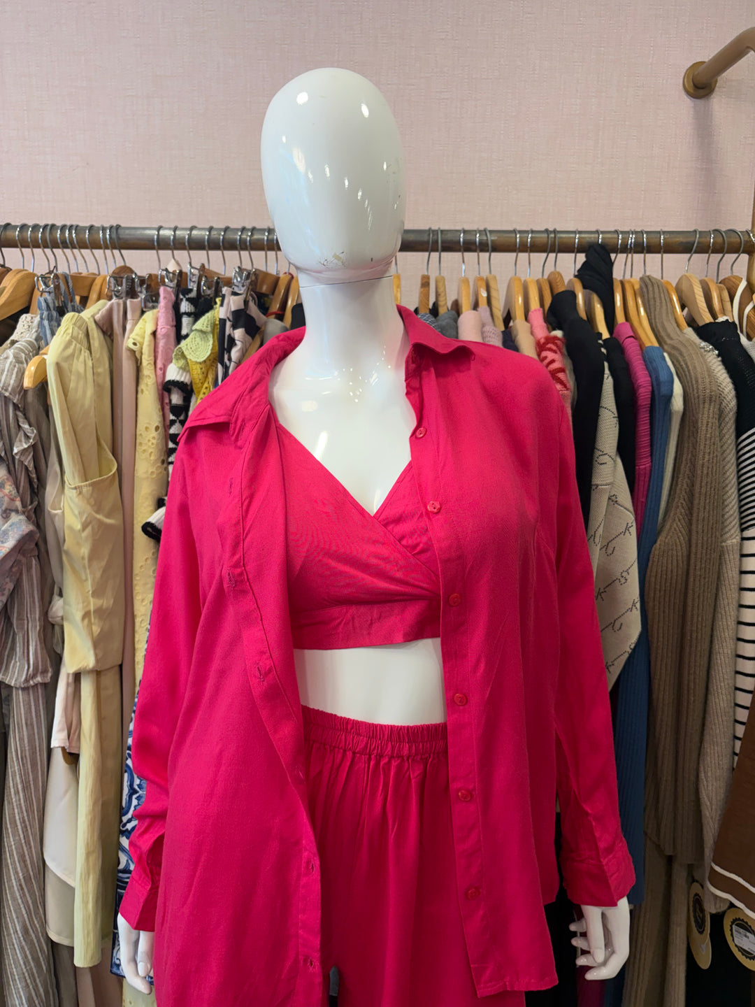 Padded three piece set- pink