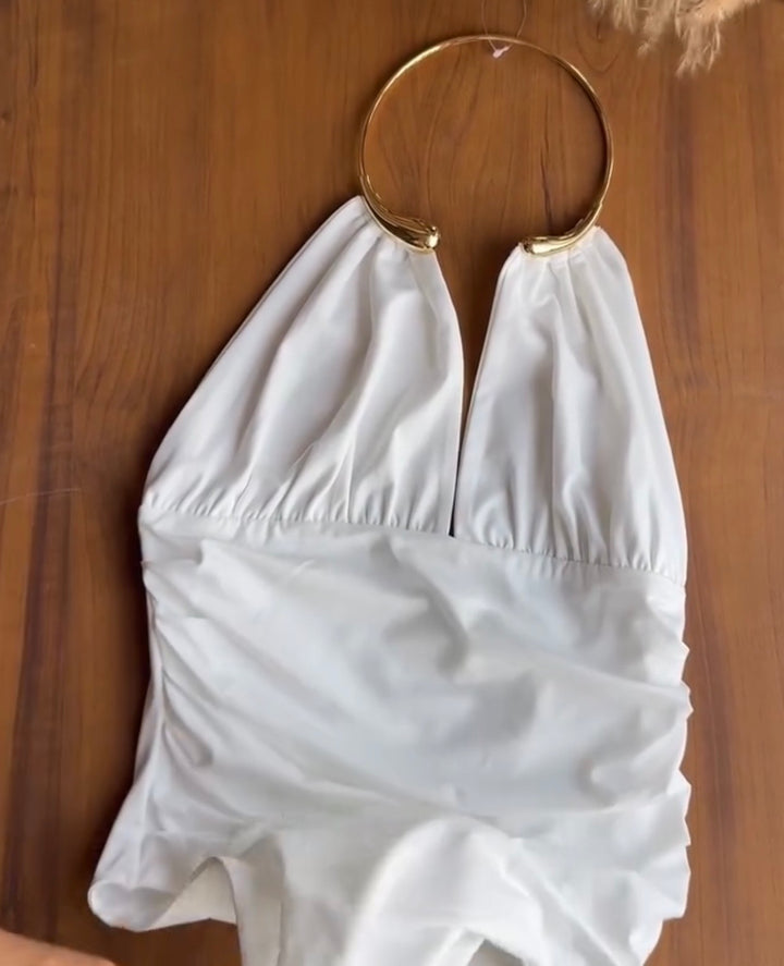 Lowell choker bodysuit