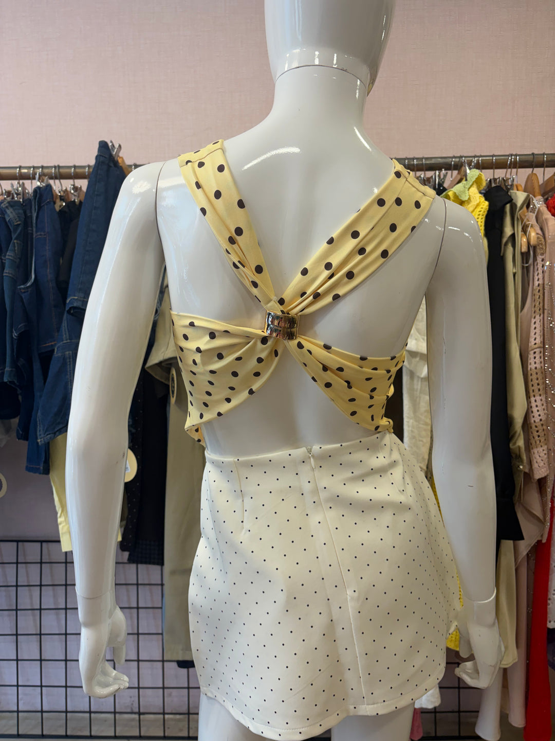 Skylar polka dot skort